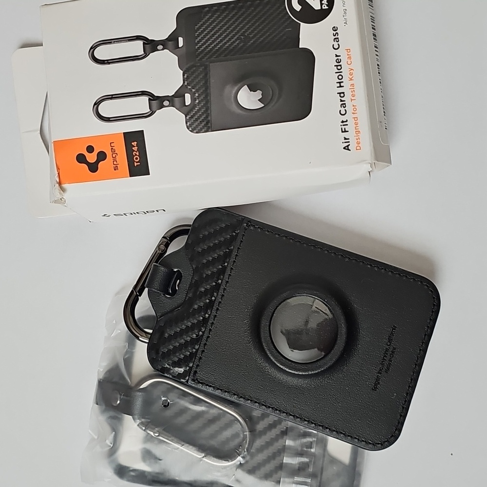 Spigen Tesla Key Card Black Air Fit Card Holder Case 2 Pack TO244